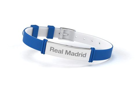 Pulsera Moda Azul Ajustable Real Madrid CF para Adultos y Niños.