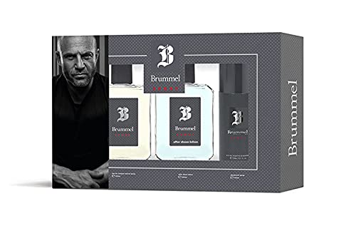 BRUMMEL - Sport, Perfume 125 ml + After Shave 125 ml + Desodorante Spray 150 ml, Estuche Regalo Hombre, Pack 3 Piezas, Elegante, Fresca y Sofisticada, Colonia Amaderada, Oriental y de Larga Duración