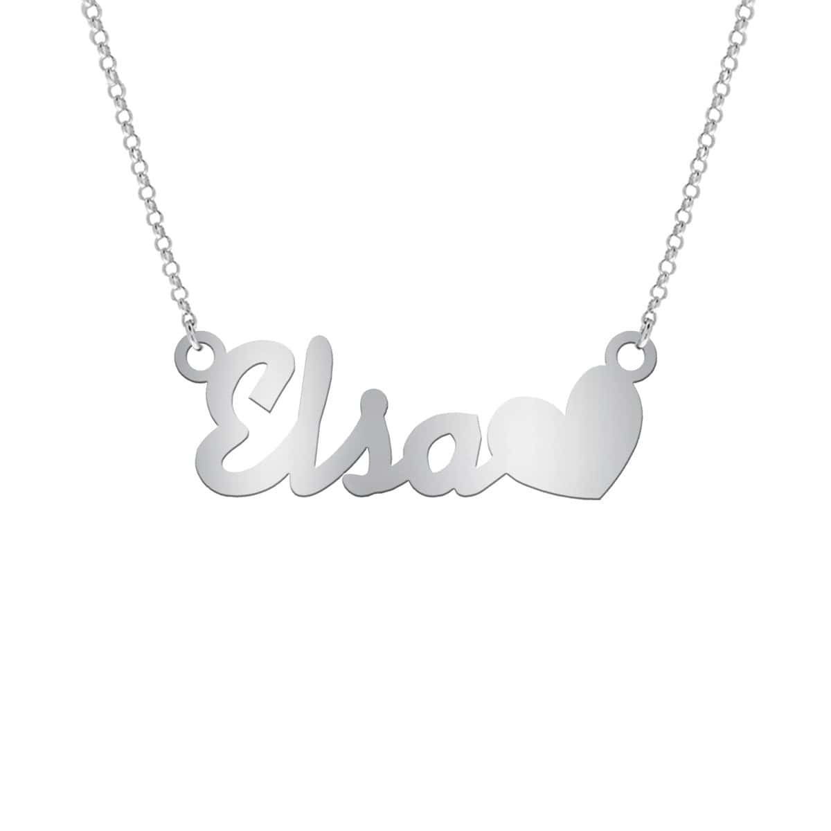 Mi Joya Personalizada - Colgante con Nombre Personalizado Plata de Ley - Collar con Nombre para Mujer, Niña, Madre, Hija - Idea de Regalo Navidad, Día de la madre, Cumpleaños (modelo con 1 corazón)