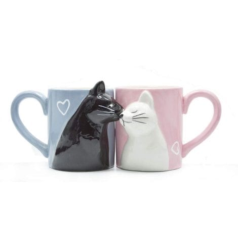 Taza de té “Gato Besuqueador”, regalo perfecto para celebrar bodas, aniversarios y el Día de San Valentín.