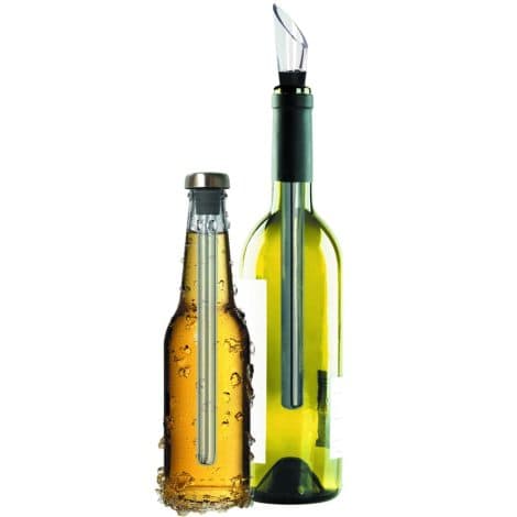 Enfriabotellas para vino y cerveza con accesorios para verter y airear. ¡Ideal para regalar en Navidad!