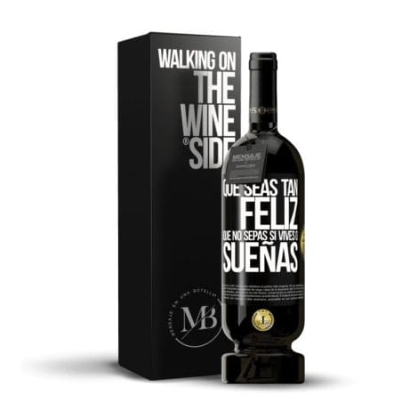 Vino Tinto de lujo MBS Martín Berasategui System + Caja de regalo. Etiqueta Negra PERSONALIZABLE. ¡Felicidad en una botella!