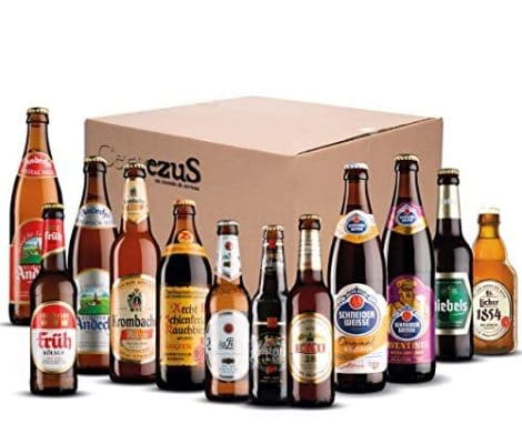 Pack 12 variedades de cervezas alemanas – Cerveza alemana variada – Regalo cervecero internacional – Pack cervezas del mundo.