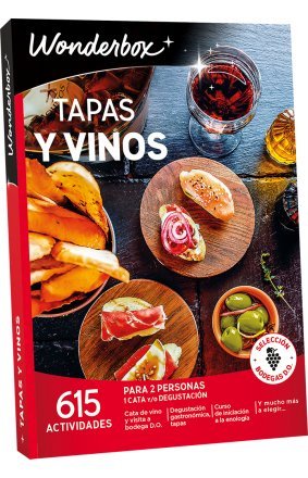 Wonderbox – Caja de Regalo “Sabores y Vinos” con 615 experiencias gastronómicas para dos personas.