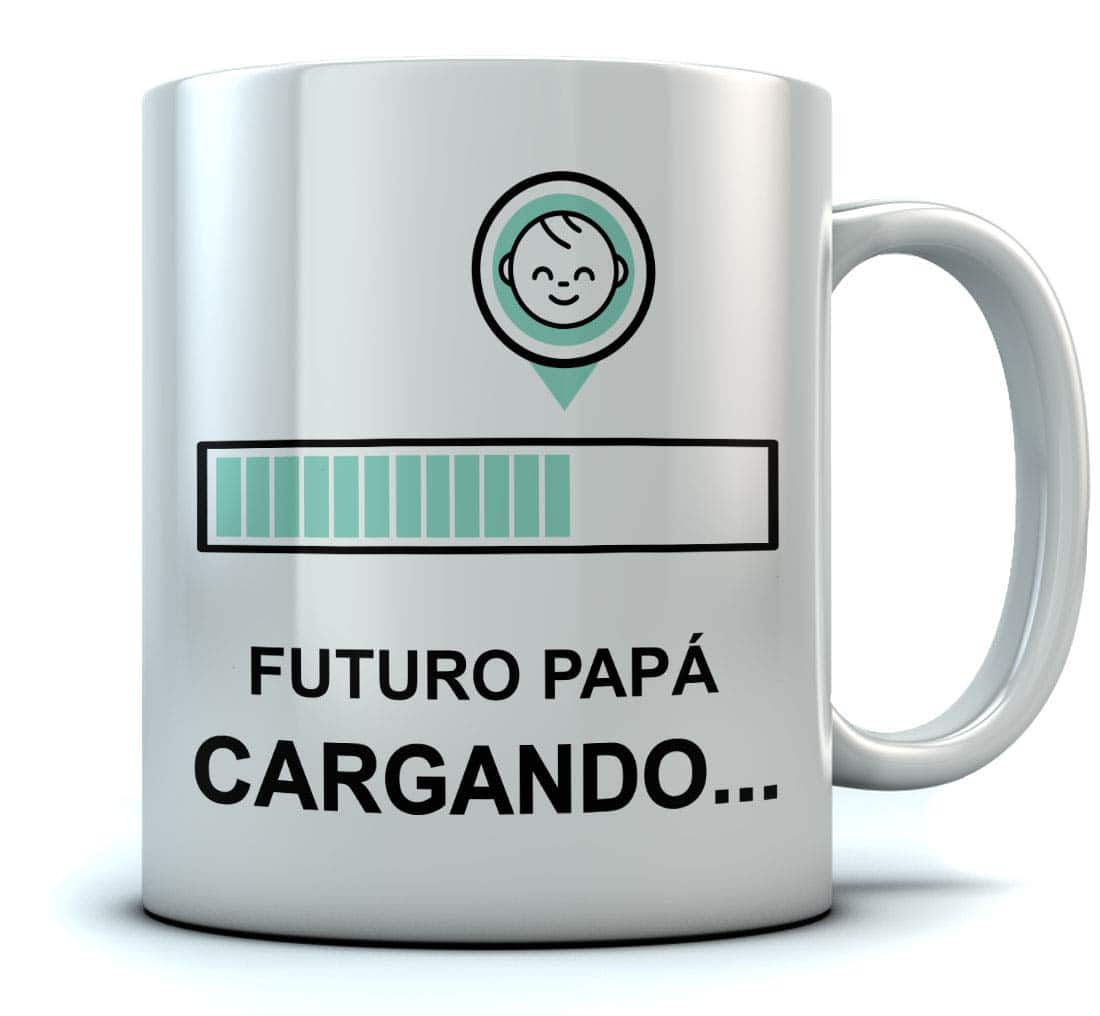 Taza Padre Regalos Papas Primerizos Tazas Originales Regalo Para Futuro Papa 350ml Blanco