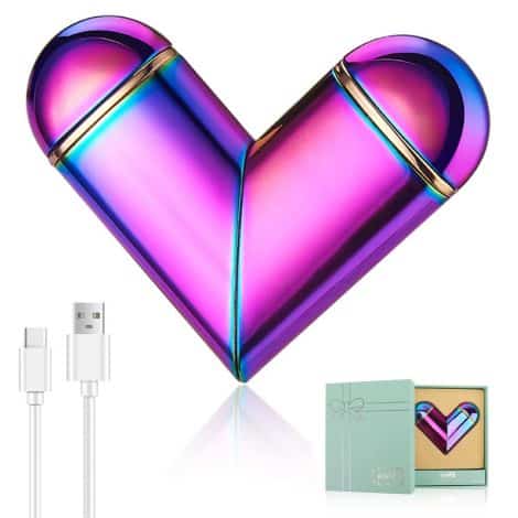 Encendedor eléctrico USB LOMUG, regalo original para San Valentín, con pantalla táctil y proyección “I Love You”.