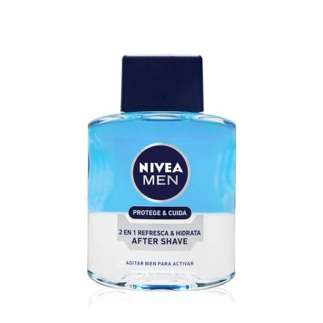 NIVEA MEN After Shave Hidratante y Refrescante Protege y Cuida 2 en 1 (100 ml), para hombre.