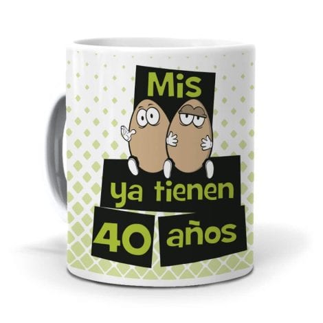 Taza Mis Huevos con 40 Años, Edición Mundial