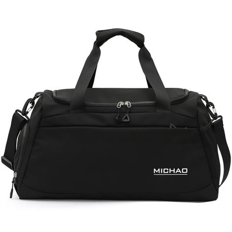 Bolsa de Viaje Plegable SpreCenk 35L, Ideal para Deporte y Fin de Semana. Ligera, Impermeable y Negra.