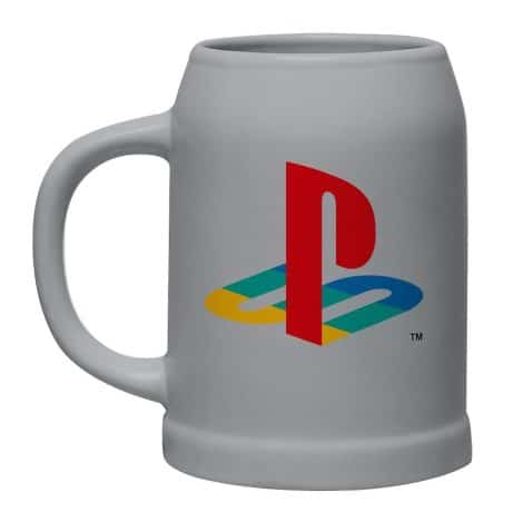 Jarra de cerveza de cerámica multicolor para aficionados al gaming retro, adecuada para ambos sexos.