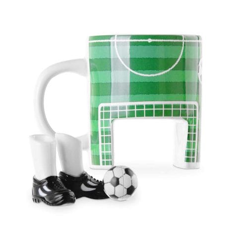 Juego de tazas de fútbol Monsterzeug: divertidas tazas de café de cerámica con dedos y pelota.