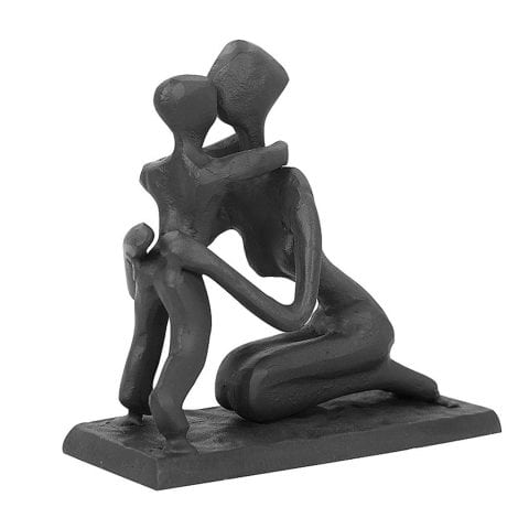 Figura de Madre e Hijo de Metal – Escultura Moderna para regalar en Navidad o Día de la Madre.