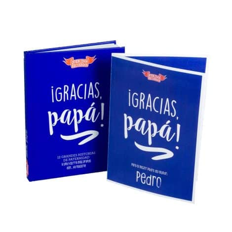 Libro ‘¡Gracias, papá!’ con Tarjeta Personalizada, un regalo emocionante y original para los padres.