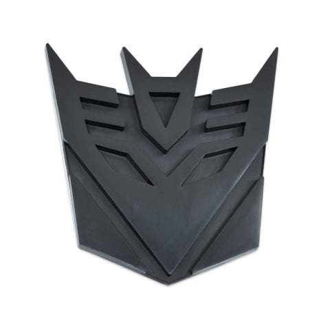 Robot Decepticon Auto Emblema Transformable – [Negro] [5″ de altura]