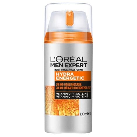 Crema Facial Anti-Fatiga 24h para Hombres L’Oreal Men Expert, Hidratación Energizante, 100 ml.