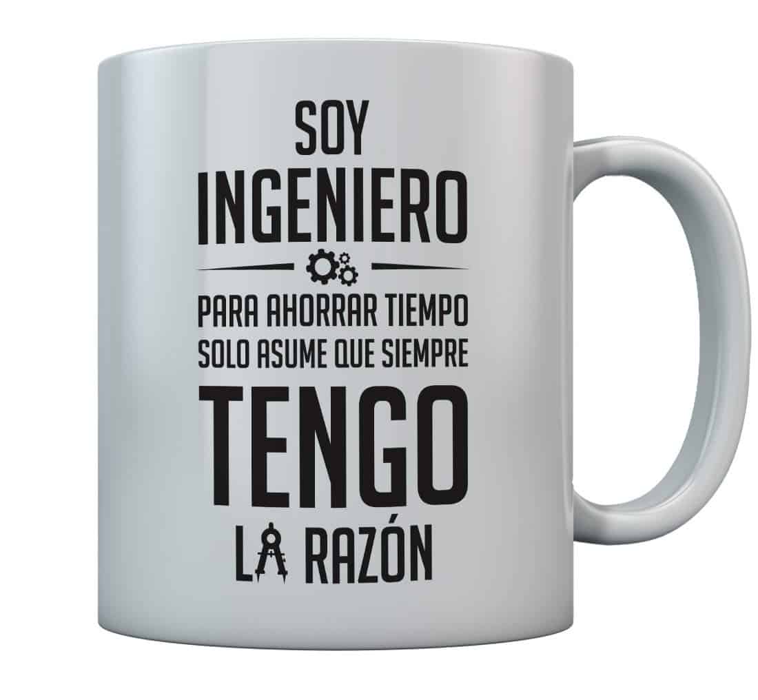 Taza de Cerámica - Soy Ingeniero solo Asume que Siempre Tengo la Razón - Regalo para Ingeniero taza 350ml Blanco