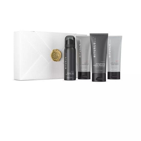 Cofre regalo Rituals Homme, S  Set de baño hombre con 4 productos de cuidado piel con bambú, menta y cedro  Estimulante.