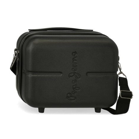 Bolso Pepe Jeans Negro 29x21x15 cms con Bandolera y capacidad de 9,14L de ABS rígido.