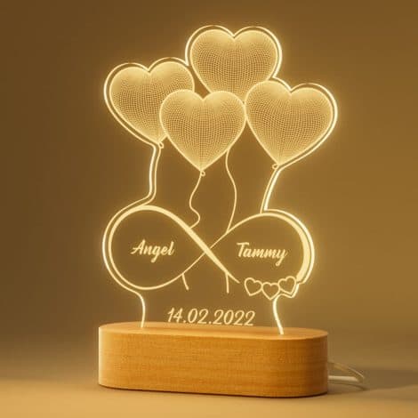 Luz Nocturna LED Personalizada iDIY: Regalo original para sorprender en San Valentín, Navidad o aniversarios de pareja.