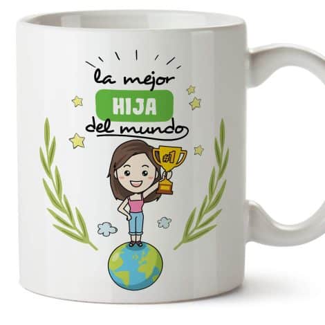 Taza divertida para hija de la familia MUGFFINS – Regalo original para café y té.