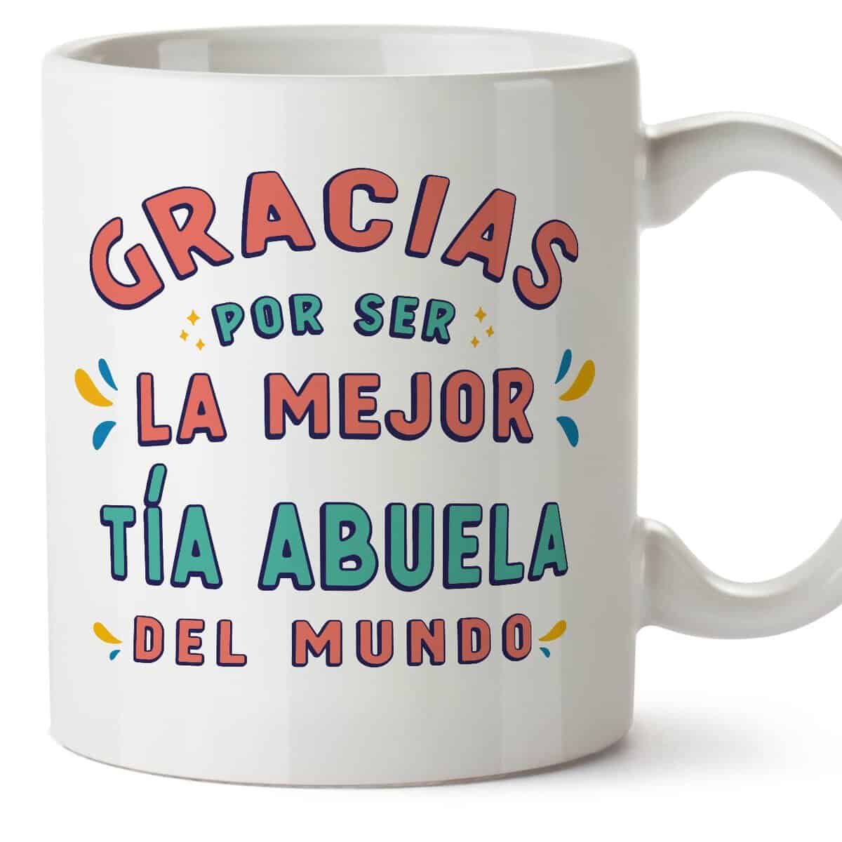 MUGFFINS Tazas para TÍA ABUELA - En Español - Gracias por ser el mejor - 11 oz / 330 ml - Regalo original y divertido