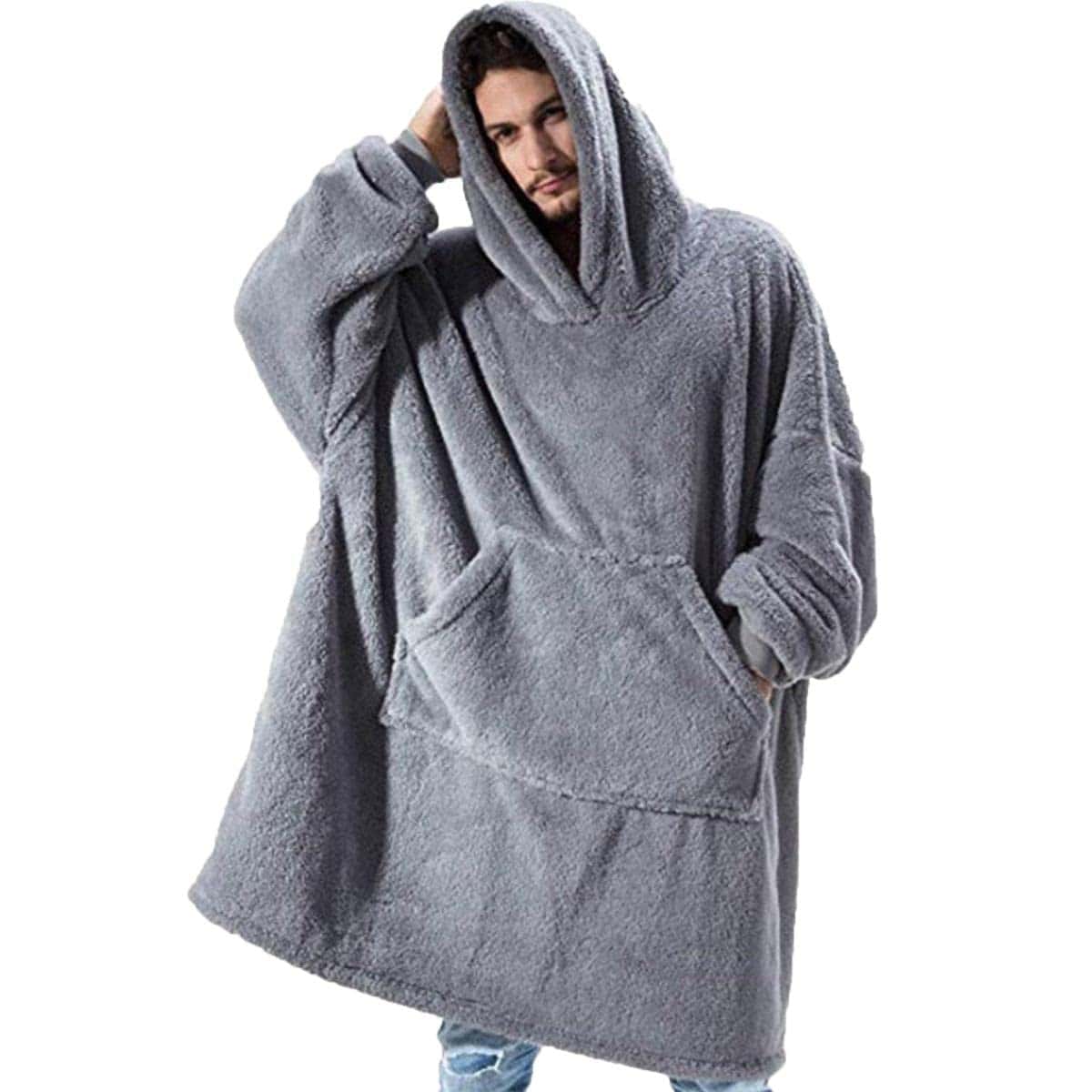 TBSCWYF Manta con Capucha Grande Sudadera Gigante Cálido Sherpa con Bolsillos Super Dalian Sudadera Cómodo Manta de Forro Polar Suave Mujer Hombres Hoodie Manta Mujer De Sudadera con Capucha