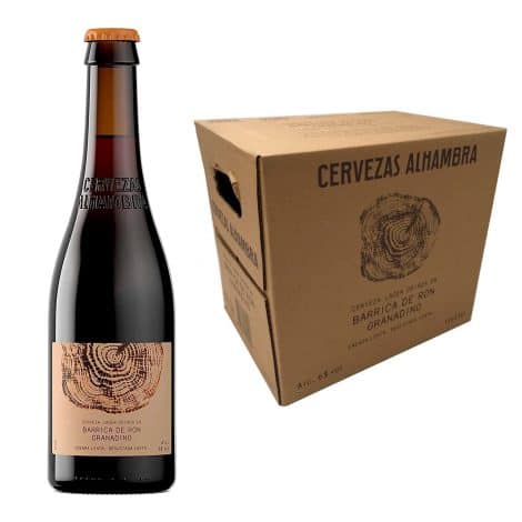 Alhambra – Cerveza Granadina Barrica, 12 botellas x 33cl – 6% Alcohol