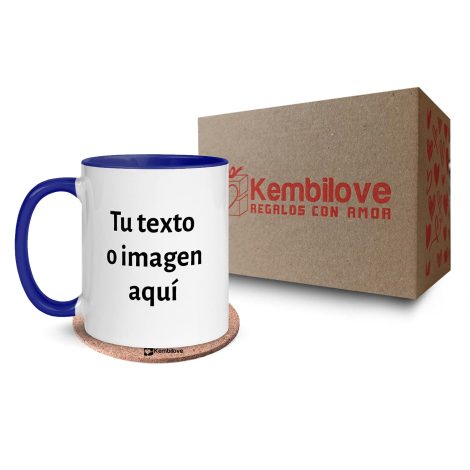 Tazas de desayuno Kembilove con foto  Regalos únicos para hombres  Tazas de regalo originales  Taza personalizada en Azul.