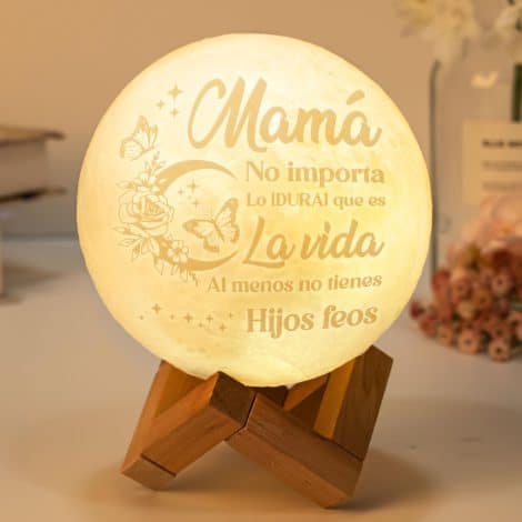 Lámpara Luna 3D, el regalo perfecto para el cumpleaños de mamá, para madres, hijas e hijos. Regalo de cumpleaños para mamá.