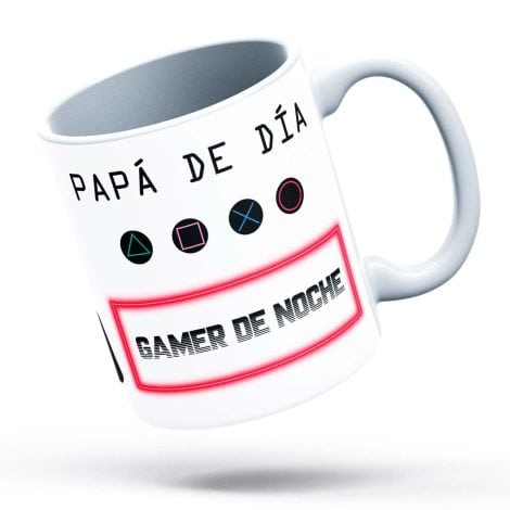 Taza Gamer personalizada con el nombre que quieras | Diseño divertido | Regalo ideal para gamers. | 350ml