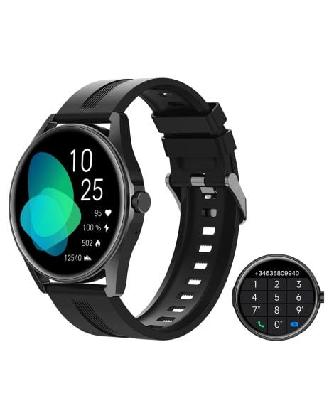 Reloj inteligente HUAKUA para hombre con llamadas, pantalla redonda de 1,3″, seguimiento de actividad y sueño, compatible con Android iOS.