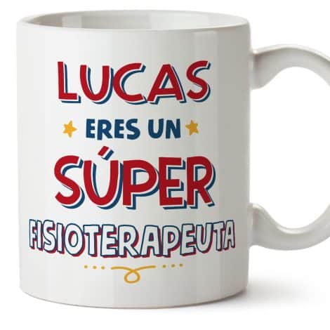 Tazas personalizadas para fisioterapeuta hombre – En español – Eres genial – 11 oz / 330 ml – Regalo original y divertido personalizable.