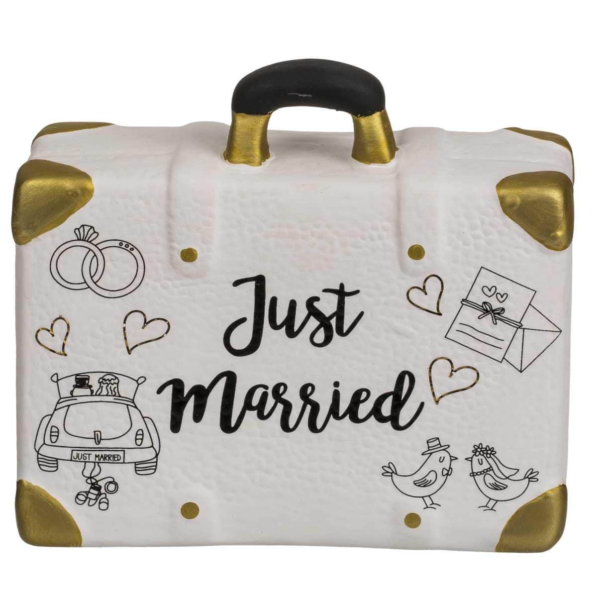 OOTB 719206 - Hucha unisex, diseño de Just Married, Aprox. 15 x 13 cm - Multicolor