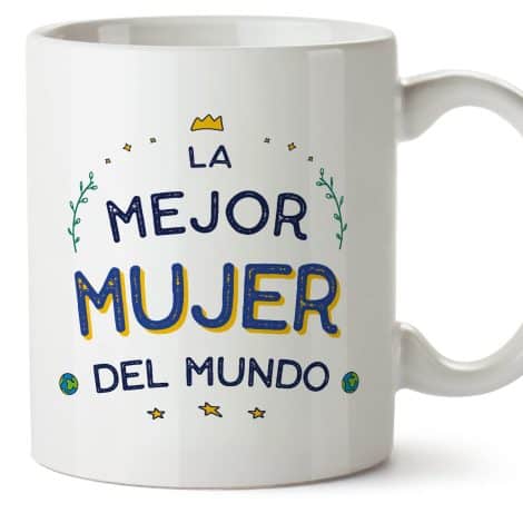 Tazas MUGFFINS para mujeres/esposas – En español – La mejor del mundo – 11 oz / 330 ml – Regalo único y divertido.