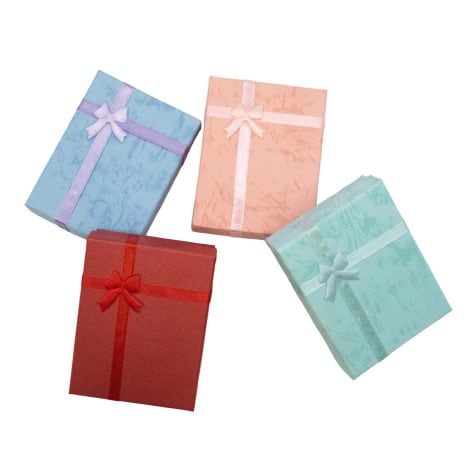 Conjunto de 12 cajas de joyería premium en 4 colores para regalos de Navidad, San Valentín o cumpleaños.