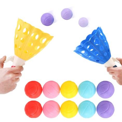 Juego de Lanzamiento con Cestas y Pelotas para Niños, Ideal para Divertirse en Interiores y Exteriores. Regalo de Cumpleaños para niños y niñas de 5 a 12 años.