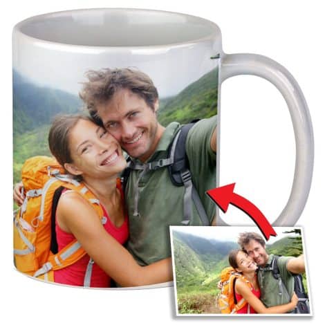 Taza personalizada con foto: regalo único y original para hombre y mujer. Cerámica de 350ml.