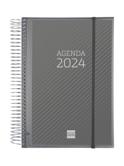 Agenda 2024 Espiral Personalizable Basics 1 Día Página Ene 2024 – Dic 2024 (12 meses) Español de Finocam.