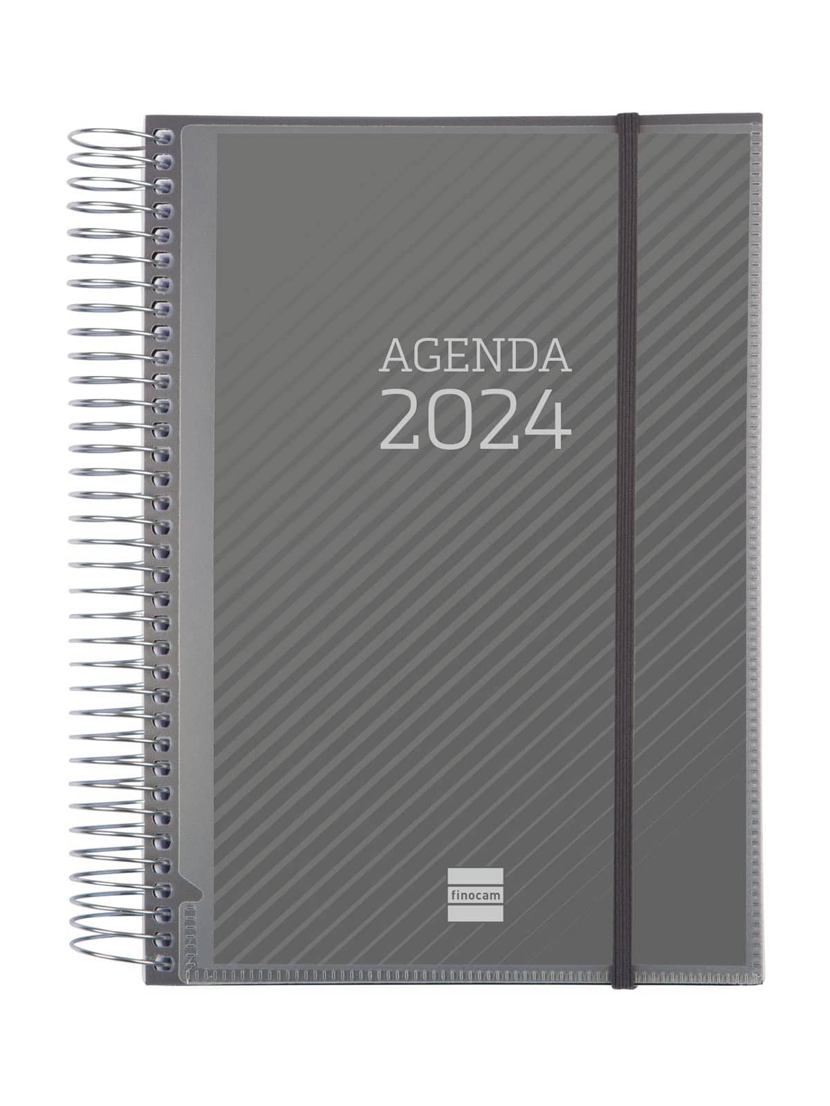 Finocam - Agenda 2024 Espiral Personalizable Basics 1 Día Página Enero 2024 - Diciembre 2024 (12 meses) Español