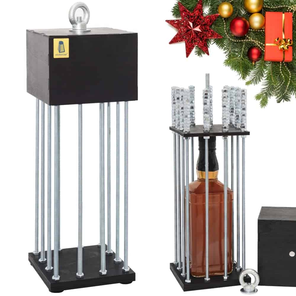 Alcohol Cage® Jaula para El Licor: Un Divertido Regalo De Cumpleaños para Hombres El Mejor y Divertido Regalo De Cumpleaños para Un Amigo Divertida Idea De Regalo para Un Hombre para El Whisky