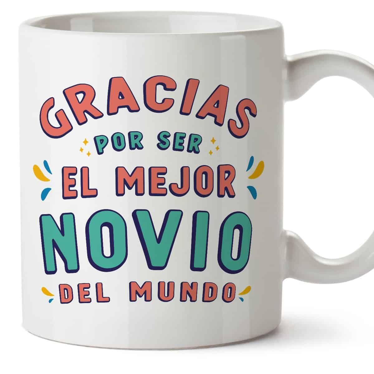 MUGFFINS Tazas para NOVIO - En Español - Gracias por ser el mejor - 11 oz / 330 ml - Regalo original y divertido