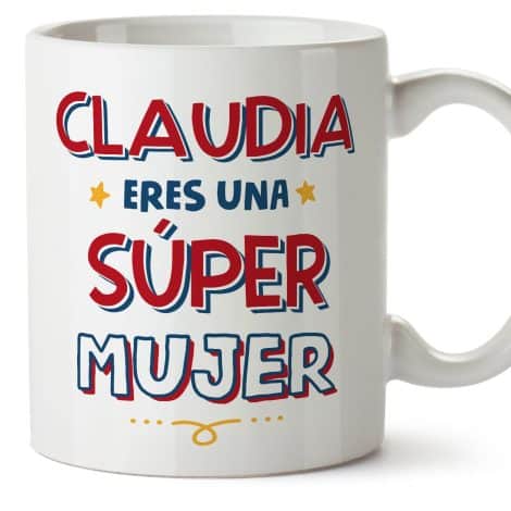 Tazas personalizadas para mujer/esposa – En Español – Eres genial – 11 oz / 330 ml – Regalo divertido y único.