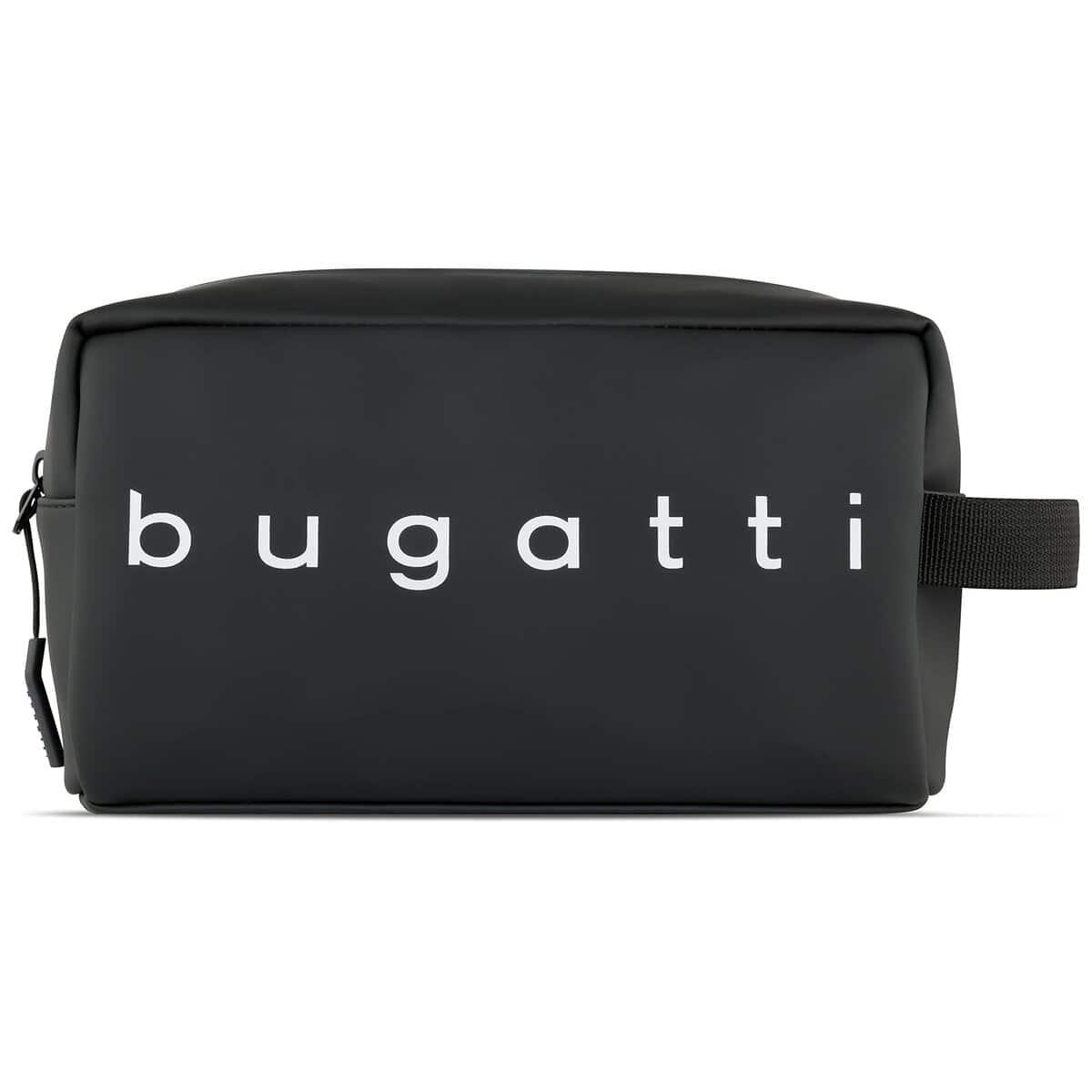 bugatti Rina Neceser Impermeable, Bolsa de Aseo Hombre y Mujer, PET Reciclado - Negro