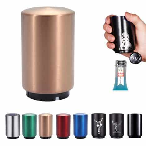 SUOXU – Abrebotellas magnético automático, de acero inoxidable, abrelatas de vino de empuje hacia abajo, accesorios de cocina, abrebotellas magnético para cerveza.