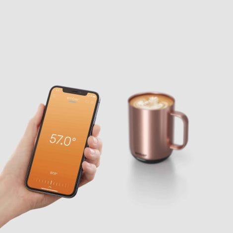 Ember Smart Mug 2, control de temperatura, 296 ml, dorado rosado, batería 1,5 horas  taza de café calentada con app.