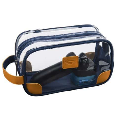 Bolsa transparente de viaje Lermende con asa, ideal para hombres y mujeres, organizador neceser.