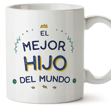 Tazas para HIJO MUGFFINS – En Español – El Mejor del Mundo – 11 oz / 330 ml – Regalo original y divertido.