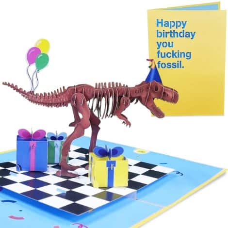 Tarjeta 3D Pop Up Central 23 – Dinosaurio – Regalo perfecto para cumpleaños 50, 60 o 70.