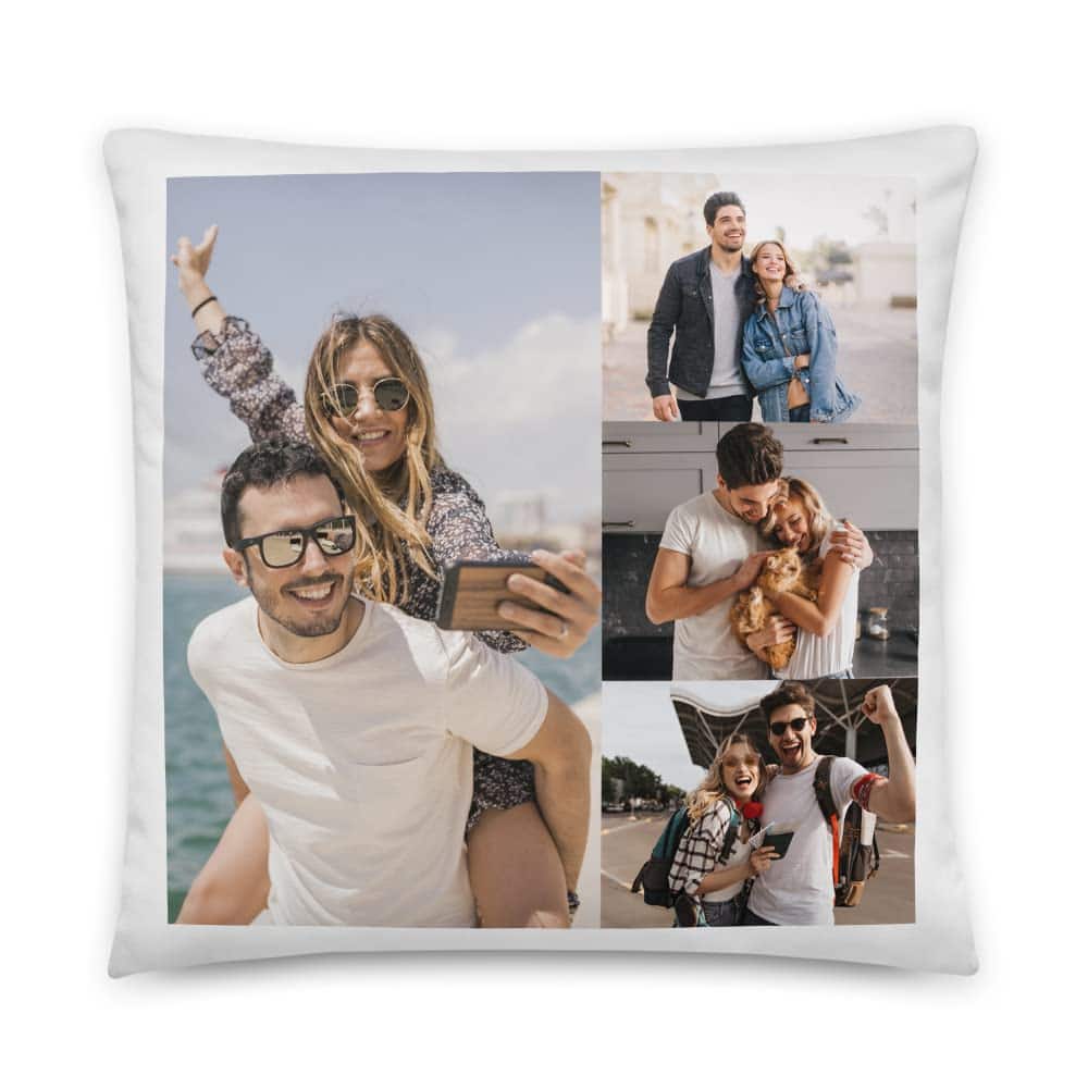 Kembilove Cojín Personalizado con Foto  Regalo Aniversario Pareja Foto Collage  Regalo cumpleaños Mujer  Cojines Personalizados  Regalos Originales para Madres  Regalos Personalizados