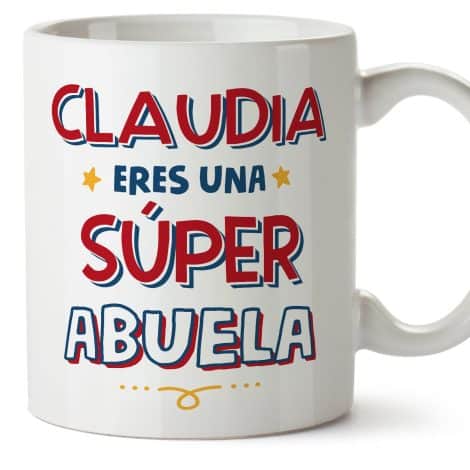 Tazas Personalizadas ABUELA – Eres Súper – 330 ml – Regalo original y divertido en español.